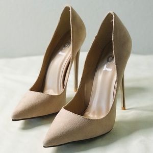 Sexy Suede Point Toe Pumps Stiletto Heels